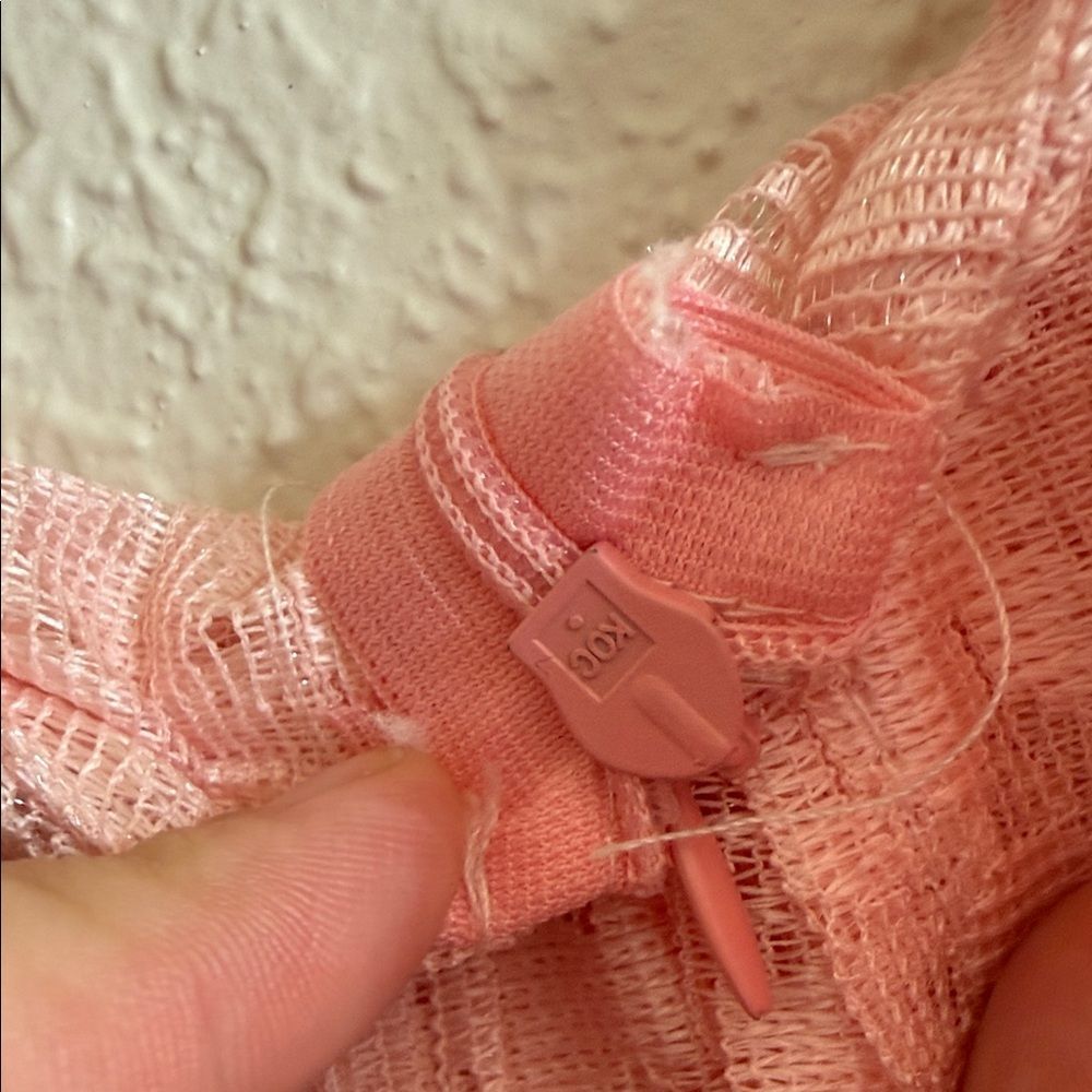 Vintage 1980’s Pink Lace coquette romantic sheer ruffle Bodysuit - Picture 8 of 10